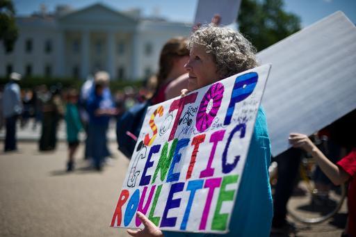 Protest proti GMO potravinám